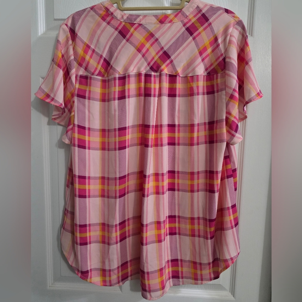 Torrid Harper Georgette Pullover Flutter Blouse - Picture 6 of 8